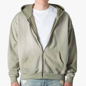 Sudadera con Capucha y Cremallera para Hombre, Resistente, Estilo Desgastado, de Alta Calidad, Cómoda y Perfecta para Uso Diario y Actividades Casuales - Product Image 1