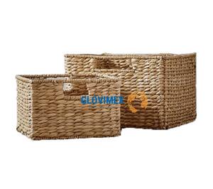 Hot New Design Water Hyacinth <b>Storage</b> <b>Basket</b> <b>Woven</b> <b>Basket</b> Wholesale Price For Home Organizing - Product Image 1