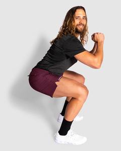 Short décontracté coupe ajustée pour hommes, confortable, élégant, motif solide, tissage non tissé pour la salle de sport pour l'été - Product Image 6