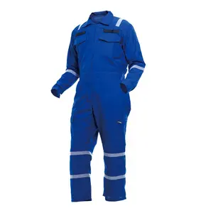 Custom Safety Protective Fireproof flame retardant 100 Cotton Red Work Coveralls workwear uniform by ABM Sports
