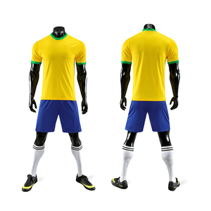 Hot Selling Classic Customize Football Jersey Kits for Boys High Quality Stripe Soccer Uniform - Product Image 1