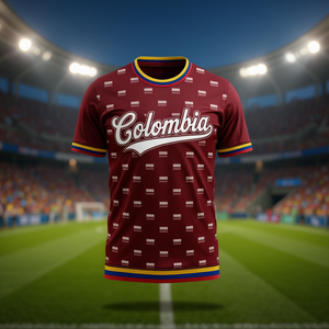 Maglia da Calcio Unisex Colombia WC 2022 con Motivo Bandiera, Top per Tifosi, Regalo per il Giorno della Partita, Diverse Taglie - Product Image 3