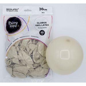 Palloncini in Lattice Party Love 30cm R12 Bianchi Biodegradabili Confezione da 50 Pezzi - Product Image 1