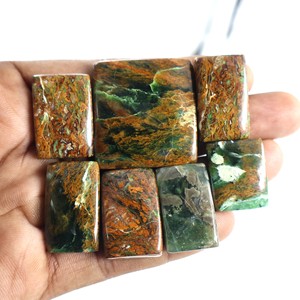 Vente en gros Cabochon ovale en chrysoprase naturelle de haute qualité Pierres précieuses de Madagascar Prix bas Direct de Jaipur - Product Image 2
