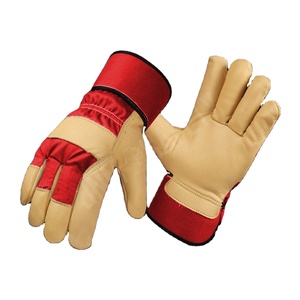 Gants de sécurité industriels en cuir pleine fleur grainé de vachette, modèle Canadian Rigger, avec protection anti-coupure intégrale de la paume et du pouce, très demandés - Product Image 3