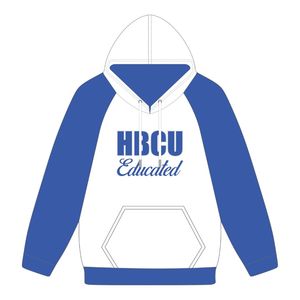 HBCU Educated <b>White</b> Zeta Phi Beta Raglan Sleeve Hoodie Chenille Embroidery Greek Sorority Divine Nine Collegiate Fashion Hoodie - Product Image 2