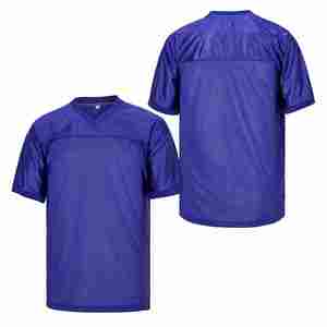 Camisetas de práctica de fútbol americano estilo Hip Hop para hombres, camisetas holgadas atléticas de malla impresas personalizadas para deportes, característica transpirable - Product Image 2