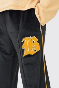 Men's Winter Cotton <b>Fleece</b> Jogger Pants Custom Logo Casual Track Sports <b>Trousers</b> with Zipper Plain Dyed Canvas Straight Pattern - Product Image 2