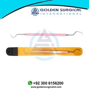 Juego de sondas de examen de acero inoxidable Manual de laboratorio de dentista, herramientas de limpieza higiénica con escalador de selección, pinzas de espejo, escalador de sonda - Product Image 5