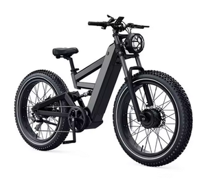 Vélo de montagne électrique tout-terrain à double moteur X9, cadre en aluminium, pneus larges de 24 pouces, suspension intégrale, transmission intégrale, pour adultes, 4000W, 40 MPH, 240 Nm, rapide - Product Image 1