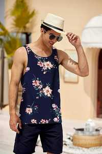 <b>Mens</b> Breathable Printed Beach <b>Tank</b> <b>Tops</b> Novelty 3D Graphic Gym Workout Sleeveless TShirt Tees <b>S</b> XXL - Product Image 3