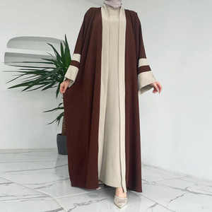 Offre Spéciale Dubaï Modeste Islamique XXL Femmes Taille Libre Satin Abaya Robes À Manches Longues Anti-Rides Prière Traditionnelle Musulmane - Product Image 3