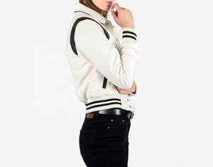 2025 último diseño mujeres Crop Varsity chaquetas prendas de vestir exteriores moda recortada Varsity Letterman chaquetas hechas por Isha Industry - Product Image 3