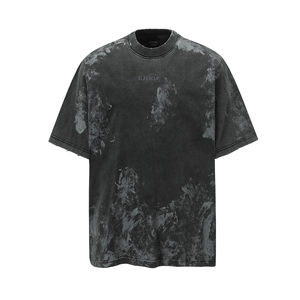 T-shirt pour homme en coton 100% écologique, style Wasteland, tee-shirt délavé, coupe ample, manches courtes - Product Image 3