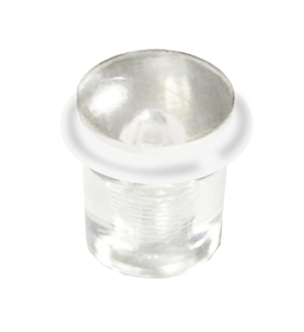 Fermaporta trasparente con tappo e vite 20x28 mm. (Kppels T1006T) (Confezione blister) - Product Image 1