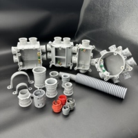 Clip pour câble en PVC de 1/2 pouce, double trou, gris, pour fixation de câble, pince à ruban, double trou, pince en PVC gris
