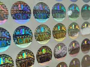 Etiquetas Adhesivas Redondas Personalizadas con Holograma Plateado, Material de Papel con Efecto Holográfico, Modelo de Etiqueta Digitech P2 - Product Image 2