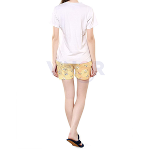 Chándal de verano para mujer con impresión de logotipo personalizado de la mejor calidad, conjunto doble de algodón a la moda con logotipo personalizado para mujer, servicio OEM - Product Image 3