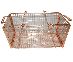 Panier en fil de fer avec placage de cuivre pour couverts et utilisation comme fournisseur de fruits frais sains et de légumes frais d'Inde - Product Image 1