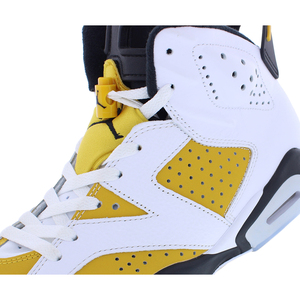 Chaussures de basket unisexe Nike Air Jordan 6 Retro, couleur blanc/jaune ocre/noir, pour la saison printemps-été, en PU - Product Image 3