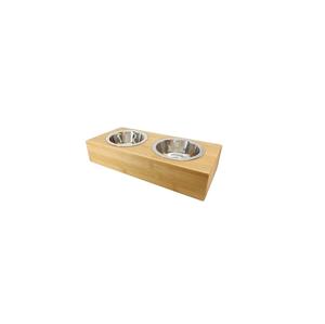 Cuenco para servir comida para perros de acero inoxidable y madera 304, artesanías hechas a mano, pieza de alta calidad, fabricante de tamaño personalizado, cuenco para mascotas - Product Image 5