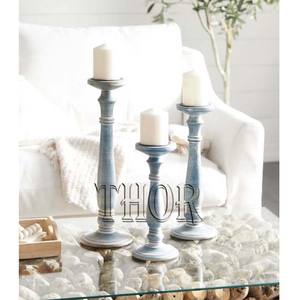 Ensemble de 3 bougeoirs en bois, idéal pour les bougies LED et les cadeaux de mariage, maison, Spa, aromathérapie Reiki - Product Image 6