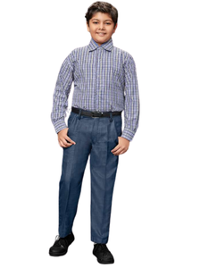 ชุดเครื่องแบบนักเรียนมัธยมปลายแบบสั่งทำเสื้อลายสก็อตกางเกงสีพื้นสำหรับเด็กผู้ชาย - Product Image 2