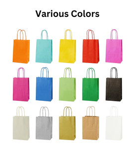 ถุงกระดาษที่แข็งแกร่งของขวัญคริสต์มาสที่มีด้ามจับบิดถุงช้อปปิ้งสำหรับงานฝีมือแฟชั่นเครื่องประดับอุปกรณ์เสริม - Product Image 6