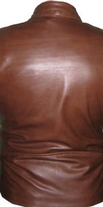 Veste bomber en cuir véritable pour homme, grande taille, de qualité supérieure, imperméable, respirante, fermeture éclair, col montant, fourrure de mouton - Product Image 5