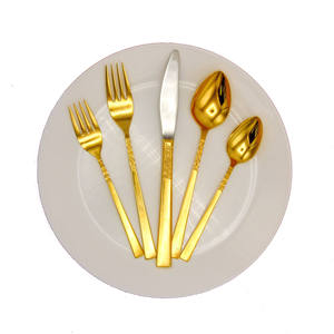 Juego de cubiertos de acero inoxidable Premium de 7 piezas, ecológico, hecho a mano, manijas plateadas lisas, estilo americano - Product Image 3