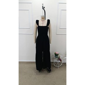 Women's Strappy Smocked Detail Pocketed <b>Long</b> Jumpsuit, 33150 - Product Image 6