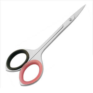Wholesale Fancy Long Cuticle <b>Nail</b> <b>Scissors</b> with Straight Blade Rubber Handle Stainless Steel Durable Dead Skin Remover - Product Image 1