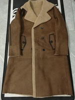 Blouson Bomber Homme Grande Taille Personnalisé avec Col Rabattable, en Peau de Mouton Véritable Écologique de Haute Qualité (Modèles A2 B3)