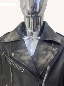 Veste en cuir Veste en cuir à la mode pour hommes faite sur mesure fabriquée au Pakistan - Product Image 5