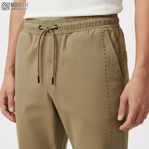 กางเกงวิ่งขายาวสำหรับผู้ชายผ้าคอตตอนขากว้างกางเกงวอร์มทรงหลวมมีรอยขาดสำหรับผู้ชายกางเกงวิ่งสไตล์ลำลองสำหรับฤดูหนาวของ100% - Product Image 5