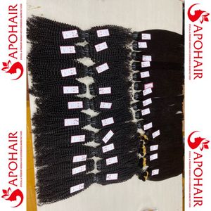 Venta al por mayor Kinky Curly Natural Bundles extensiones de cabello de trama Vietnam cabello humano Sin enredos sin desprendimiento Cutícula alineada cabello virgen - Product Image 2