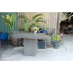 Moderno cuadrado elegante mesa de comedor conjunto de hormigón de alta calidad muebles de interior y exterior - Product Image 1