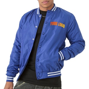 OEM Embroidery Patches Custom Letterman <b>Nylon</b> Varsity Jacket Baseball Streetwear Coat Varsity Bomber Varsity Jacket - Product Image 1