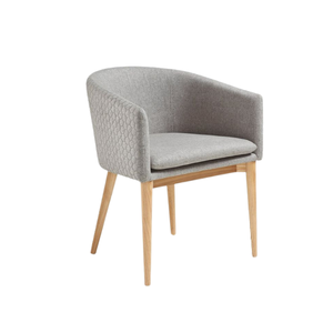 Mobilier moderne Couverture en tissu rembourré pieds en bois café hôtel restaurant chaise de salle à manger en bois fabriqué en Indonésie de haute qualité - Product Image 2