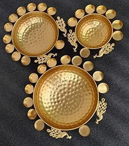 Urli Diya de Metal decorativo tradicional de la mejor calidad, hecho de latón para flores flotantes, hermoso cuenco decorativo Diwali Diya - Product Image 6