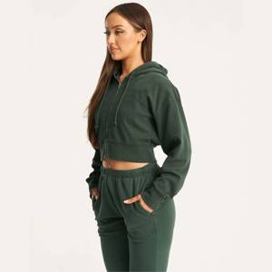 Vente en gros Ensemble côtelé hiver sans couture pour femmes Col rond façonnage manches longues taille haute fesses levage Leggings haut court costume - Product Image 3