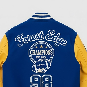 Veste de Baseball pour Hommes en Chenille Brodée Personnalisée de Haute Qualité, Vêtement d'Automne et d'Hiver à Séchage Rapide - Product Image 4