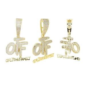 Joyería Hip Hop para Hombre, Colgante Personalizado con Letra VVS Cultivada en Laboratorio, Colgante con Nombre Inicial de Rapero en Plata de Ley 925 - Product Image 3