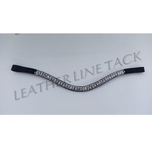 Fabricante y exportador indio de calidad superior, elegante banda para cejas de caballo de cuero de cristal blanco, tachuela ecuestre duradera - Product Image 1