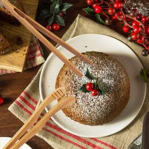 4 Pack Bamboo <b>Toaster</b> Tongs - 7' Reusable Wood Cooking Tongs -Ideal Kitchen Utensil for Cheese Bacon Muffin Fruits Bread- Ultra - Product Image 5