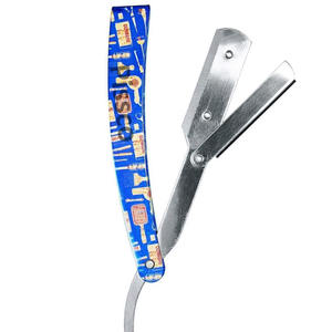 Rasoir pliant professionnel pour barbe, sourcils et cheveux – Couteau de barbier droit en acier inoxydable pour hommes - Product Image 2