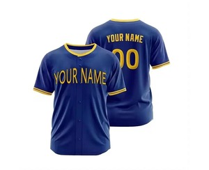 Camiseta de Béisbol Juvenil personalizada 2025, buena calidad, impresión por sublimación, manga corta, uniforme de estilo corto OEM para hombres - Product Image 3