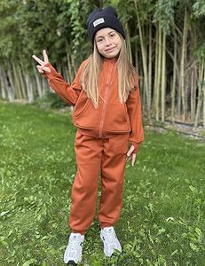 Nuevo Conjunto de Sudadera con Capucha y Pantalones Deportivos para Niñas, Estilo Informal, Diseño de Dibujos Animados, Colores Personalizados, Transpirable, para Uso Diario - Product Image 5