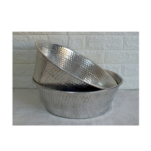Cuenco de acero inoxidable para lavados de pies, salón de manicura, Spa, cuencos martillados de plata de Metal hechos a mano de lujo - Product Image 6