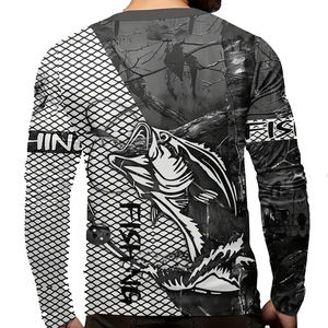 Sweat à capuche de protection solaire pour hommes Upf 50 + Chemise de pêche à manches longues Toile respirante Matériau polyester d'hiver Taille XL Chasse - Product Image 2